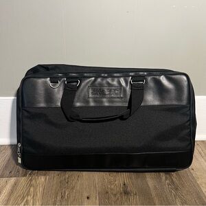 Harley Davidson Black Travel Leather Duffle Bag With Shoulder Strap NWOT